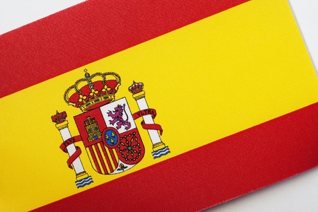 Close up of the Spanish Flag on a Tilted Angle
