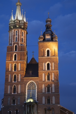 Mariacka Basilica Church, Krakow; Polandの写真素材