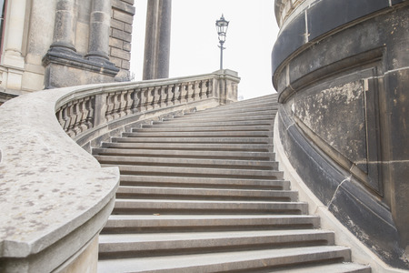 Stone Stairs in Urban Setting