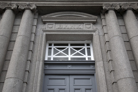 Bank Sign on Building Facadeのeditorial素材