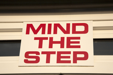 Mind the Step Signの写真素材