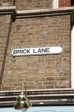 Brick Lane; Street Sign; Shoreditch, London; England; UK