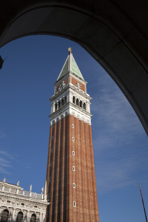 St Marks Bell Tower - Campanile; Venice, Italyの写真素材