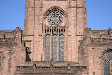 Anglican Cathedral, Liverpool, England, UKの写真素材