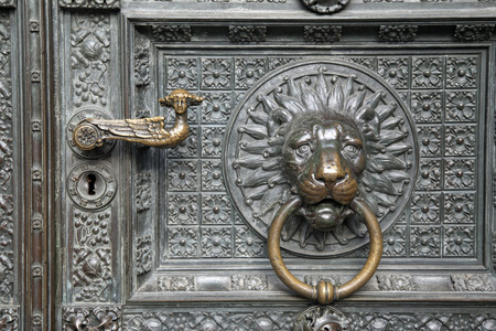 Main Door of Cathedral, Cologne; Germanyの写真素材