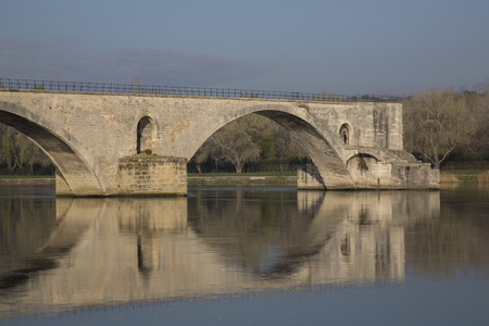 St Benezet Bridge, Avignon, Franceの写真素材