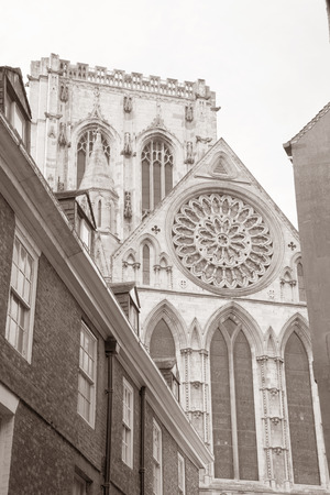 York Minster Cathedral Church; England; UK in Black and White Sepia Tone