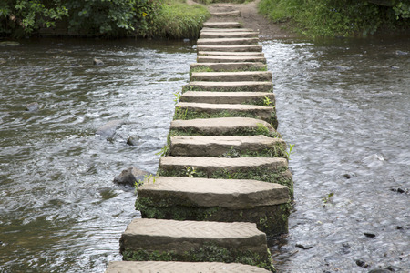 Stepping Stones, Lealholm, North York Moors, Yorkshire, England, UK