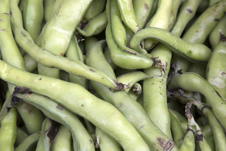 Green Beans on Market Stall; Franceの写真素材