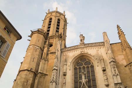 Cathedral Tower, Aix-en-Provence; France, Europeの写真素材