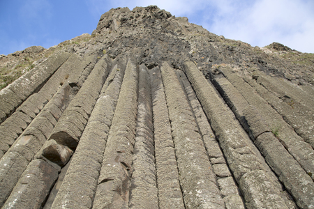 Organ Structure on Giants Causeway Coastal Footpath; County Antrim; Northern Ireland, UK