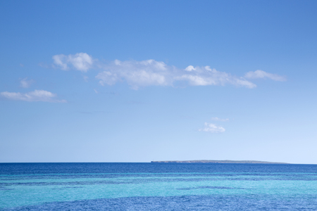 Formentera Island from Ibiza; Spainの写真素材