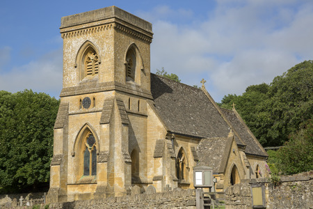 St Barnabas Church; Snowshill Village; Cotswolds; Gloucestershire; Englandの写真素材