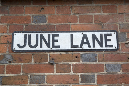 June Lane on Street Signのeditorial素材