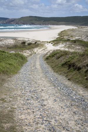 Rostro Beach; Finisterre; Costa de la Muerte; Galicia; Spainの写真素材