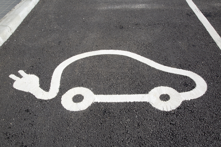 Electric Car Recharging Point Symbolの写真素材