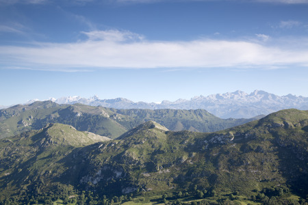 Picos de Europa Mountains from Alto del Torno; Austurias; Spainの写真素材