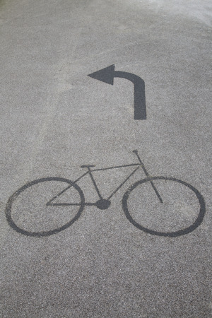 Bike Path Symbol and Arrowの写真素材