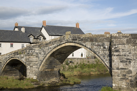 Stone Bridge at Llanrwst, Wales; UKのeditorial素材