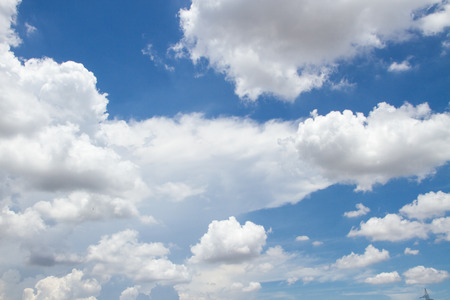 nature background  white clouds and blue skyの写真素材
