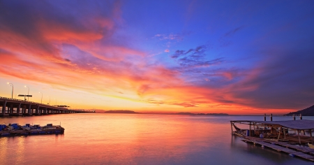 Great sky color during sunriseの写真素材