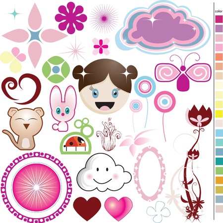 Girlie Stuffのイラスト素材