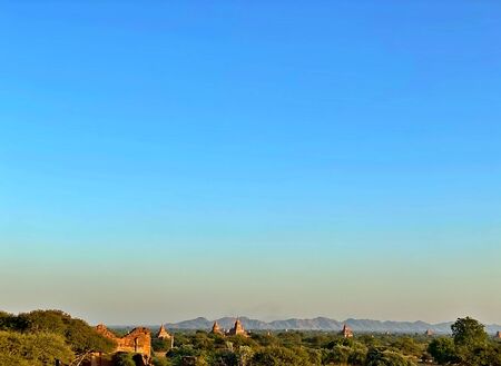 The Old Bagan, the sea of Pagoda, World Heritage site, Myanmarの写真素材