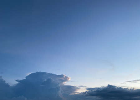 The evening cloud with the dark sky at Koh Tao, Thailandの写真素材
