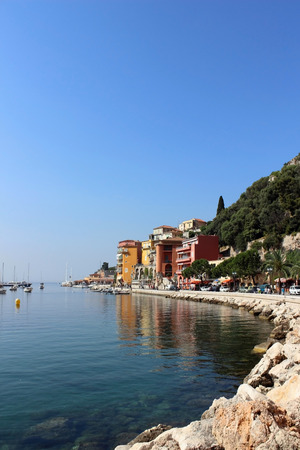 View of Villefranche Shorelineの写真素材