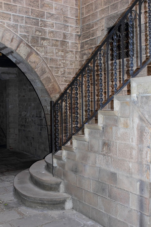 Stairs in the Gothic Quarterの写真素材