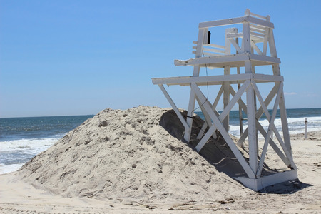 Lifeguard Chair at Beachの写真素材
