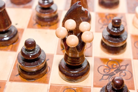 An image showing Chess pieces in actionの写真素材