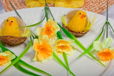 An image showing the concept of easter with colourの写真素材