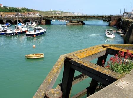 An image showing the harbour at Folkestone