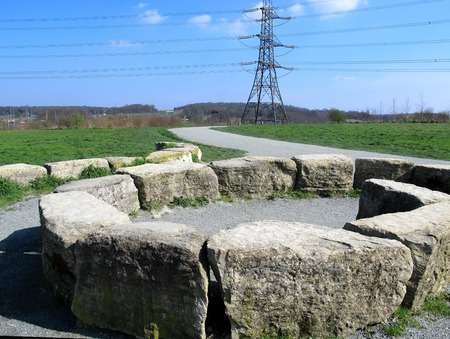 A small rock formation at Jeskyns country park in North Kentの写真素材