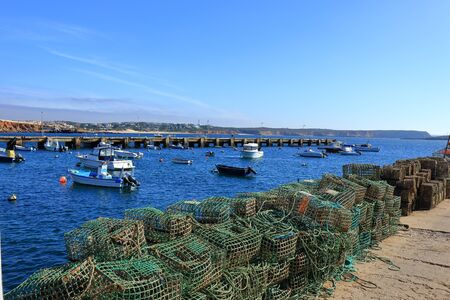 Boats in the harbour at Rosso Do Veigaの写真素材