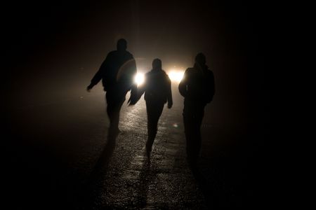 shadowy figuresの写真素材