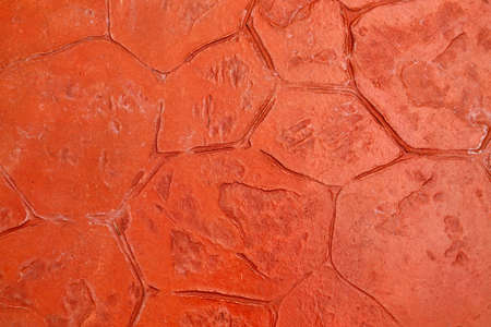 Bring Orange textured pathway for better safetyの写真素材