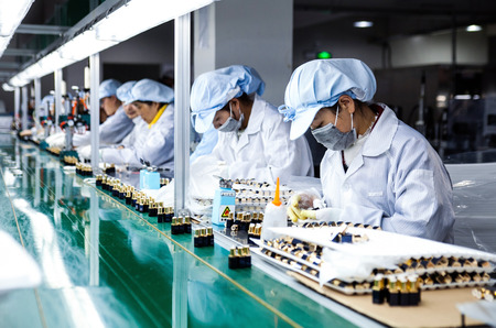Workers in the factoryのeditorial素材