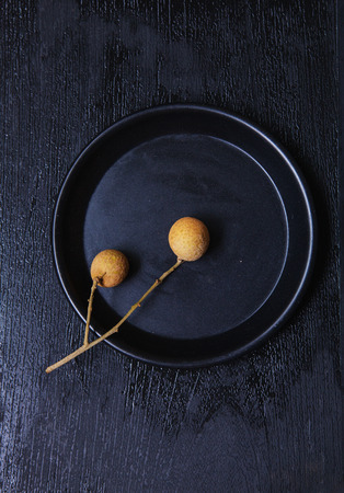 Longan on a plateの写真素材