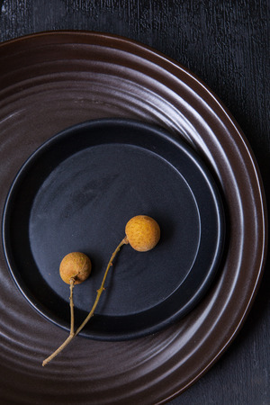 Longan on plateの写真素材