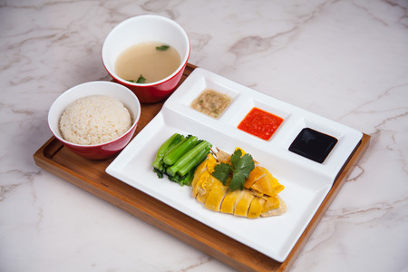 Hainanese Chicken Riceの写真素材