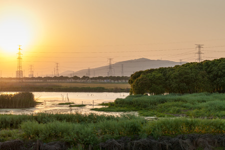 sunset sceneryの写真素材