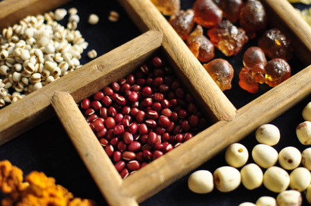 Varies of seeds and beansの写真素材