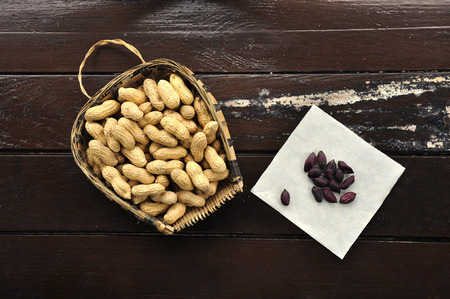 Peanuts, peanut, black peanutの写真素材