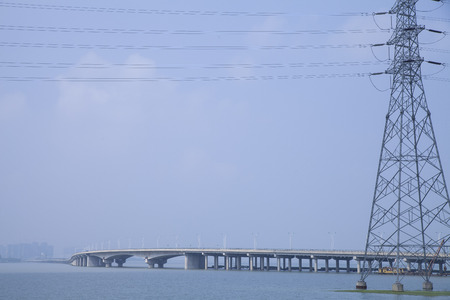 Closeup of a antenna towerの写真素材