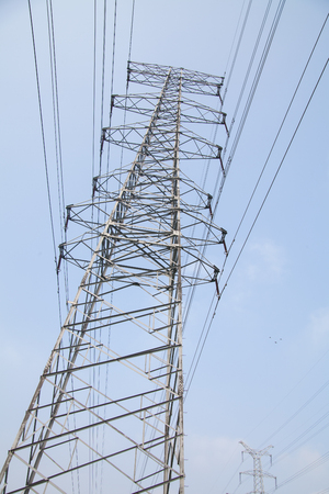 Closeup of antenna towerの写真素材
