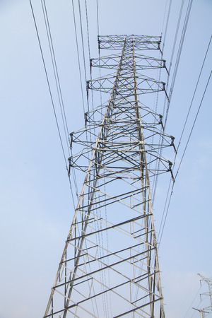 Closeup of antenna towerの写真素材