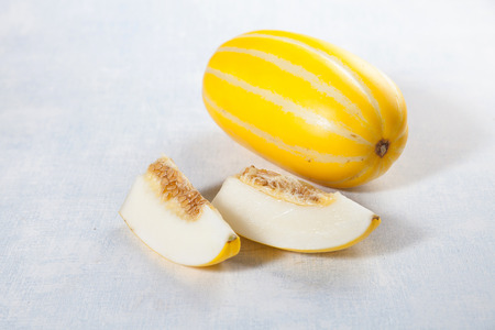Cut cantaloupeの写真素材