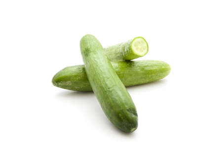 Green cucumbersの写真素材